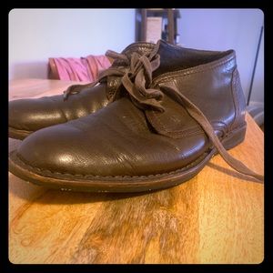John Varvatos Brown Leather Chukka Shoes/Boots